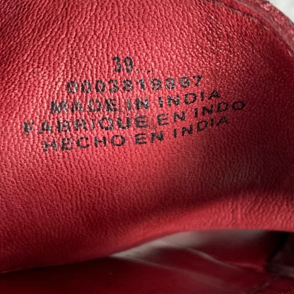 Free People Sant Antoni Women's Slide Sandals Size 9 Red Distress Toe Loop - Picture 10 of 11